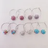Rhinestone Hoop Earrings for Women DHL Cherry Bblossom Crystal Ball Earrings for Lady Xmas Gift Fashion Jewelry