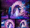 新しい桜+アイアンラウンドスタンドラッキードアフルディイの結婚式の窓のパーティーの装飾造花桜+アーチシェルフAL02