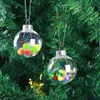 Dekoracje świąteczne 5pc/paczka przezroczysta wisząca kula na świąteczne drzewo bombka przezroczysta plastikowa impreza domowa rzemiosło/8#2895071