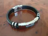 Männer Armband Modeschmuck Herren Armbänder Punk Silikon Edelstahl Charme Coole männer Band Armreif Armbänder Geschenke Für M277t