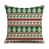 Kerstmis linnen kussenhoes 45 * 45cm linnen xmas sofa kussensloop kussenhoes xmas cadeau interieur