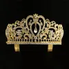 Bling Bing Diademi nuziali Corone Cristalli Corona nuziale Pettine Gioielli con diamanti Strass Fascia per capelli Compleanno Anniversario Accessori per feste