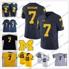 NCAA Michigan Wolverines 2021 Football Jersey＃25 Hassan Haskins 9 J.J. McCarthy 83エリック全14ローマンウィルソネイビーホワイトピンクイエローメンズ女性ユースジャージS-3XL