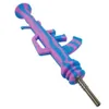 Silicone Nectar Concentrate Collector Ak47 Machine Gun Shape Unbreakable Novelty Wax Dab Stick With 10mm Titanium Nail