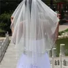 New Best Selling Fashion Elegant White Ivory Champagne Pink Black Wrist Length Two Layer Alloy comb Beaded Edge Wedding Veil