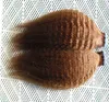 Capelli brasiliani vergini non trasformati in modo kinky 100 g Capelli vergini brasiliani brasiliani Yaki 40pcs / set estensioni per capelli nastro di trama pelle