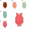 Macacões Recém-nascidos Bebê Meninas Pit Mangas Sem Mangas Jumpsuits Crianças Sólidas Onesies Infantil Casual Verão Bodysuit Calças Triangle Escalada Terno C7531