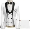 Custom Made Rode Bruidegom Tuxedos Mooie Mannen Formele Pakken Zakenlieden Dragen Bruiloft Prom Diner Suits (Jas + broek + Vest)