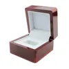 Najwyższej klasy 1,4,5,6 dołków Nowe pudełko mistrzowskie w opakowaniu biżuterii, czerwone drewniane pudełko biżuterii do wyświetlania pierścienia