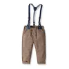 새로운 봄 베이비 보스톤 신사복 세트 키즈 Bowtie 긴 소매 셔츠 + Suspender Pants Boy Children 2pcs 복장 세트 14475