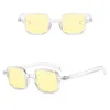 Óculos de sol nerd geek para mulheres e homens quadrados óculos Uva UVB Rebite Transparente Sun Óculos 8 cores Atacado
