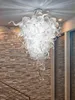 Lampadari in vetro di Murano soffiato a mano al 100% Lampadario moderno decorativo a soffitto bianco trasparente con sorgente luminosa a LED per la decorazione domestica