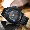 Curren Mode Fashion Men039s Watch Sports Wristwatch Chronograph Chronograph Quartz Quartz Horloge masculine STRAP RELOGIO MASCULINO4399095