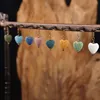 8 renkler Lava Rock Kalp şekli Dangle Küpe Esansiyel Yağı Difüzör Doğal taş Damla Kulak Yüzük kadınlar Için Moda Aromaterapi Takı