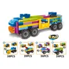 24 pudełka w jednym zestawie 6 rodzajów zmontowanych cząstek samochodowych zmontowane klocki plastikowe DIY zabawki edukacyjne dla dzieci