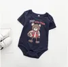 Baby Ins Romper Onesies de Verão Infantil Baseball Impressão Jumpsuits Manga Curta Bodysuit Moda Ins Romper Bebê Crianças Roupas C249
