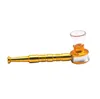 pipe New Metal Pipe Glass Pot Slim Nozzle with Slub Threaded Straight Rod