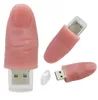 Dougle de doigt en forme de doigt PVC PVC Soft Rubber USB Personnalisé 16 Go 32 Go 64 Go You Logo Flash Memory Stick Pen Drive High Quali3210846