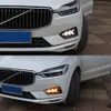 2 SZTUK LED dzienne światło do jazdy Volvo XC60 2018 2019 Płynących Sygnał Funkcja Sygnał 12 V Car DRL Lampa przeciwmgielne Noc