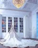 Luxury Muslim Wedding Dresses Long Sleeve Lace Ball Gown Bridal Gowns Dubai Saudi Arabia Said Mhamad Wedding Gowns Custom Made 2847