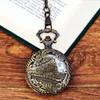 Partihandel 50st / Lot Classic Coved Flower Train Pocket Watch Vintage Pocket Watch Män Kvinnor Antika Modeller Tuo Table Watch PW164