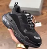 Men Women Fashion Designer Triple S Running Shoes Sneakers Neon Green Clear Sole Black Air Cushion 2022 Triple-S Platfor