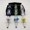 Nector Collector Waterpijpen Kit NC Kits Met Geschenkdoos Glas Dab Booreilanden Titanium Nail 14mm 10mm Gezamenlijke helder Groen Blauw Kleuren NC10