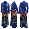 Rosa vermelha Grande Balanço Africano Imprimir Vestidos Roupas Femininas Plus Size Sexy Elegante Borboleta Imprimir Vestido Robe Africaine Design Roupas