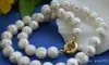 Collier de perles baroques Akoya blanches naturelles de 12 à 13 mm, fermoir en or 14 carats de 18 pouces