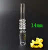 Ny 10mm 14mm 18mm Quartz Tips Titan Tipspik för Mini Glass Pipes Kit med gratis plast Keck Clips Quartz Nail Titanium Nail