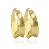 Hurtownie - Kolczyki Dla Kobiet Zachodnia Gorąca Sprzedaż Proste Huggie Kolczyk przesadzone Biżuteria Moda 2 Kolory Złoty Róża Złoto