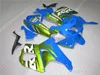 ZXMOTOR 7gifts fairings for Honda CBR900RR CBR 893 1995 1997 green flames in blue fairing kit CBR893 95 97 NB33