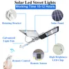 Solar LED Street Lights Waterproof Outdoor 100W 200W 240W 300W 360W LEDS Gator Belysning Flood Light Solar Lamp för Plaza Garden Parking