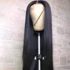 Em linha reta 13x6 frente do laço perucas de cabelo humano brasileiro virgem remy cabelo preto feminino preplucked 360 peruca frontal3466445