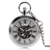 Steampunk męski damski automatyczny mechaniczny zegarek kieszonkowy brązowy zegar zegarek łańcuszek z wisiorem prezent reloj de bolsillo