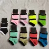 Mix black pink Colors Ankle Socks Sports Check Girls Women Cotton Sports Socks Skateboard Sneaker 10 Pairs