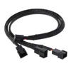 12 V 30 cm 3Pin wentylator PWM 1 do 3 Way Energy Extension Cable Y Splitter Port Multiplier PC Computer Cooling 22AWG Drut Akcesoria