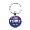 Donald Trump 2020 Keychain Utrzymuj Ameryka Great Key Ring Time Gemstone Pamiątkowe Wisiorek Ze Stali Nierdzewnej Klucz Uchwyt Prezent HHA1106