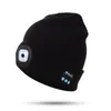 New Winter LED Beanies With Bluetooth Warm Hats Bluetooth LED Hat Wireless Smart Cap Headset Headphone Speaker led hat light2172210
