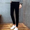 Men's Jeans Fashion Male Washed Feet Shinny Denim Pants Hip Hop Sportswear Elastic Waist Zipper Long Cowboys Pants Trousers