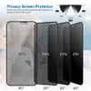 Privacy Glass Protector för iPhone 15 14 13 12 Mini 11 Pro Max XR XS SE 6 7 8 Plus Anti-Spy Full Cover Tempered Glass Wholesale