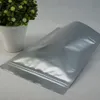 10x15 + 3cm 100pcs / lot stativ upp silver vit ren aluminiumfolie Ziplock väska, metallisk mylar plätering kokospaket Packing påse zip väskor återanvändbar