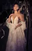 Elihav Sasson 2019 Abiti da sposa con spalle scoperte Perline di pizzo Cappella senza schienale Abiti da sposa Taglie forti Abito da sposa da spiaggia robe de mari￩e