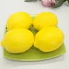 100pcs Yapay Meyve Simülasyon Yeşil / Sarı Limon Model Oyuncak Olağan Boyut süslemeler Düğün Dikmeler Ev Dekorasyon vur