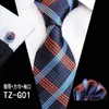 2019 Designer Ties For Men 60 Styles Blue Fashion Woven Neckties Hanky Cufflinks Set For Wedding Party Tie Set