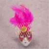 Cilindro veneziano Adesivi murali Maschera di piume Adesivi magnetici per frigorifero Giocattoli regalo per bambini Forniture per feste di Halloween
