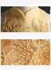 Fluffy Gold Gold Girl's Pageant Drent Birthday Party Dress Abito per perle hi-lo paillettes Flowers Girl Dress Dress Kids First Communione Dr 245V