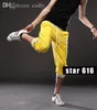 Gros-NOUVEAU 2016 mode hommes pantalons décontractés capri sports pantalons pour hommes basket-ball 3/4pants taille élastique hip hop jambe pantalon en coton 3XL
