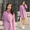 Manteau en laine femme 2018 hiver nouvelle version coréenne du manteau en laine épais moyen et long élégant
