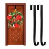 New Creative Metal Wreath Hanger Over The Door Hooks Christmas Garland Holders Seasonal Home Storage Organizer
